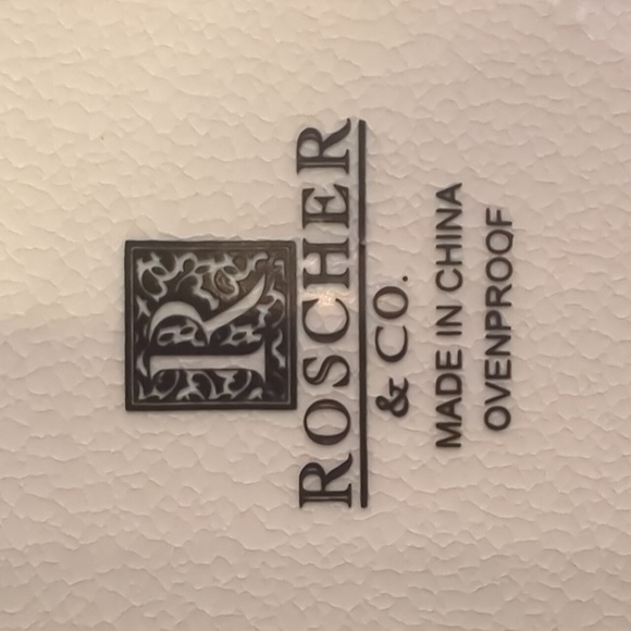 Roscher & Co Stoneware Pie Plate with pine cones and bird - Picture 3 of 5